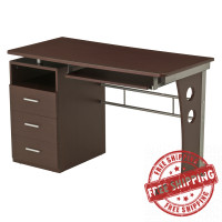 Techni Mobili RTA-3520-CH36 Computer Desk with Ample Storage, Chocolate